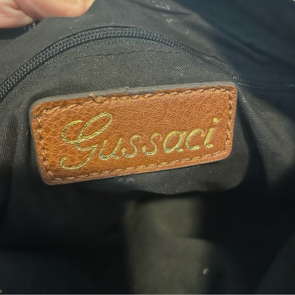 Gussaci Italy Crossbody Handbag Women Black/BrownFaux Leather Lined Purse - Picture 3 of 8